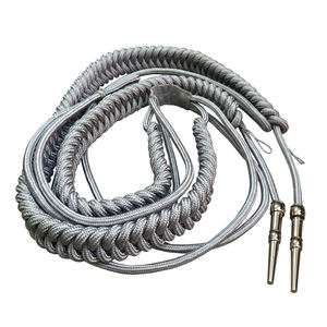 Aguillete Ceremonial Hecho en Pakistán con Puntas Doradas, Accesorios de Uniforme Personalizados, Cordones para Hombros con Logotipo Personalizado - Product Image 6