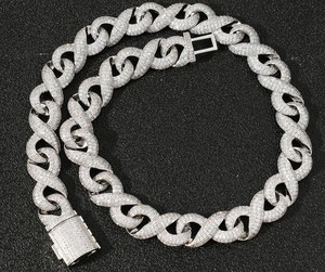 <b>ICED</b> Infinity Stylish Men's Moissanite Cuban Link Chain Necklace - Product Image 4
