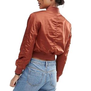 Blouson bombardier de baseball personnalisé de haute qualité brodé sur mesure pour femmes universitaires blouson d'aviateur à manches en cuir Letterman - Product Image 2