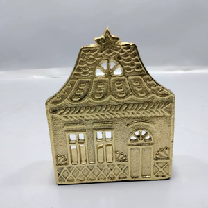 Porte-bougie chauffe-plat en métal doré gaufré pour décoration de Noël, lanterne chauffe-plat, centre de table pour la maison, au prix le plus bas. - Product Image 1