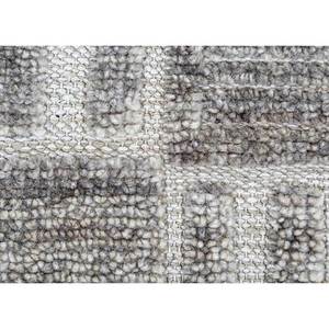 พรมขนสัตว์ถักมือสีเบจและสีน้ำตาล รุ่น PKWL-1018 ลายเรขาคณิต สำหรับตกแต่งห้องนั่งเล่น ของตกแต่งบ้าน สินค้าใหม่ - Product Image 3