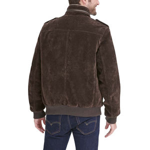 Chaqueta de Cuero de Oveja con Cuello Alto y Corte Regular para Hombre, Ropa de Abrigo Elegante para Invierno con Diseño Clásico y Logotipo Personalizado - Product Image 2