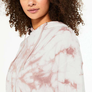 Sudadera con capucha gruesa de gran tamaño con estampado completo personalizado, sudaderas con capucha con tinte de corbata, jersey básico de mezcla de algodón lavado con lejía - Product Image 4