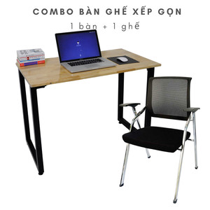 CB68161 <b>Folding</b> <b>Desk</b> and Chair Set Conveniently Foldable for Easy Storage - Product Image 1