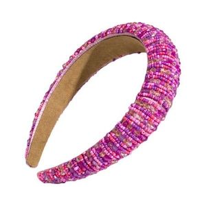 ที่คาดผมผ้าปักหลากสีพร้อมลูกปัดรูปหัวใจหลากสีอุปกรณ์แต่งผมสำหรับวันวาเลนไทน์ผลิตในอินเดีย - Product Image 3