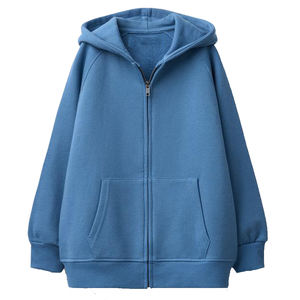 Ropa de calle personalizada cremallera peso pesado Boxy Sudadera con capucha Premium personalizado bordado Logo cremallera sudaderas con capucha Streetwear - Product Image 1