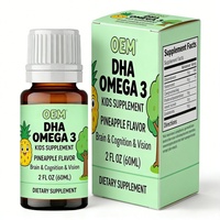 Gouttes liquides de DHA d'algues en marque blanche en gros, huile d'algues végétalienne Oméga 3, formule non-OGM pour la nutrition quotidienne et le bien-être