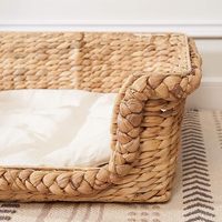 Vietnamse handgemaakte rotan dierenbed, stijlvolle, milieuvriendelijke schuilplaats voor katten en kleine honden, perfect voor comfort en thuisdecoratie