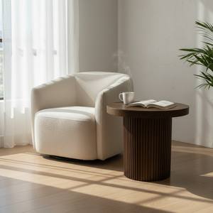 Square <b>Coffee</b> <b>Table</b> with One Pillar <b>Leg</b> Modern Design Dark Brown Finish Home Furniture - Product Image 3