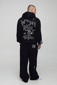 Top Quality Cotton <b>80</b>% Fleece 20% Hoodie Set Men Women Winter Loose Zipper Long Sleeve Hooded Tracksuit <b>Outfit</b> Plus Size - Product Image 5