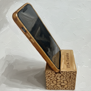Support de téléphone cube en bois de frêne d'Amérique du Nord ITA Tools ODM 75x75x75mm sans batterie, fabriqué à Taïwan - Product Image 3