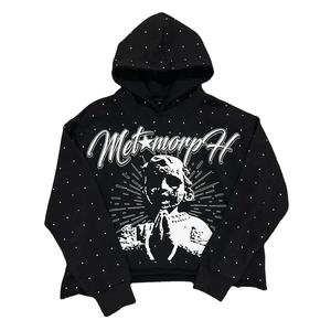 เสื้อสวมหัวมีฮู้ดโชว์ไหล่สำหรับผู้ชายผ้าคอตตอน100% โลโก้ออกแบบได้ตามที่ต้องการ - Product Image 4