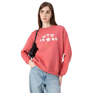 Sudadera de Manga Larga Holgada de Algodón/Felpa con Cuello Redondo y Parches Bordados Personalizados para Mujer, Diseño Nuevo de Invierno 2026 - Product Image 4