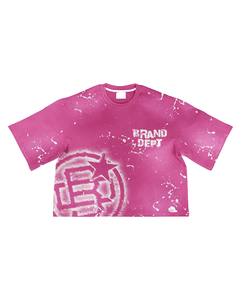 เสื้อยืดสำหรับผู้ชายกางเกงขาสั้นมีสไตล์ที่กำหนดเองพิมพ์ลายแยกหน้าจอโลโก้ออกแบบได้ตามต้องการ - Product Image 5