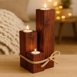 Menorá de Madera Curvada Única, Candelabro de Hanukkah, Copa de Cerámica, Nueve Brazos, Decoración Judía para las Fiestas, Adorno Artesanal para el Hogar - Product Image 6