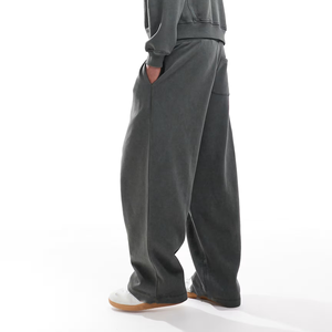 Vente en gros 100% coton pantalons pour hommes logo imprimé personnalisé pantalons de survêtement confortables et lourds pantalons de jogging pour hommes lavés sur mesure - Product Image 5