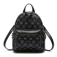 Fabrication de cuir pur personnalisé en cuir Pu voyage épaule petit sac à dos étanche sac étudiant école sac à dos OEM personnalisé