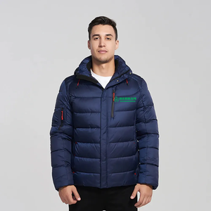Blouson matelassé brillant coupe-vent personnalisé pour homme, en polyester écologique, avec rembourrage uni, tendance, longueur standard - Product Image 6