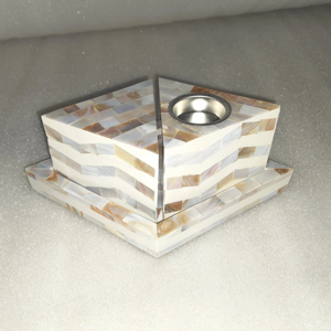 Ensemble de bakhoor électrique en nacre au design moderne et élégant avec chauffe-bougies - Product Image 2
