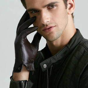 Guantes de cuero liso personalizados para hombre del proveedor directo de fábrica para uso diario de invierno con color y logotipo personalizados - Product Image 2