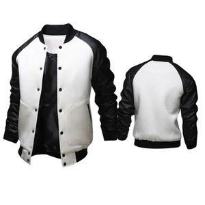 Chaqueta Deportiva de Béisbol Personalizada para Hombre, Chaqueta Bomber Unisex de Alta Calidad con Cuello Alto, Material de Lona Fina con Estampado - Product Image 3