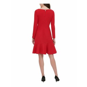 Abito Asimmetrico Rosso Tommy Hilfiger da Donna, Stile Comodo da Ufficio, Taglia 12 - Product Image 2