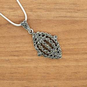 Colgante de Plata de Ley 925 con piedras preciosas de circón chapadas en rodio, joyería clásica de boda, regalo para ella - Product Image 2