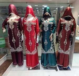 Trendmalls, conjunto de traje Salwar con bordado de algodón étnico tradicional para mujer, pantalón Organza Kurta con Dupatta para fiestas - Product Image 2