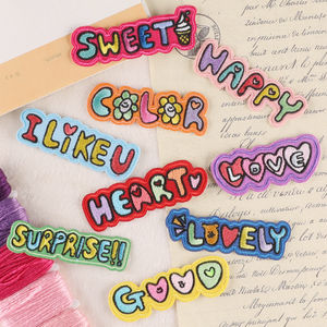 Patchs brodés de marque de conception de mode de haute qualité Badges tissés fer sur badges de broderie 3D patchs pour vêtements - Product Image 3