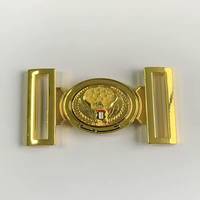 Boucle de ceinture personnalisée en alliage chromé doré à verrouillage automatique pour uniforme