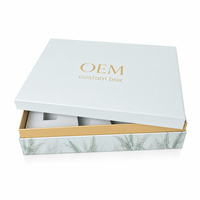 Boîte en papier rigide de luxe avec impression couleur personnalisée pour les soins de la peau, emballage cadeau pour produits de beauté, coffrets cadeaux