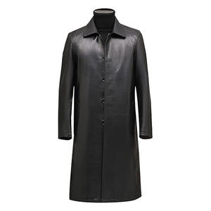 Manteaux longs en cuir pour hommes de haute qualité, style 2026, grande taille, faible MOQ, respirants - Product Image 1
