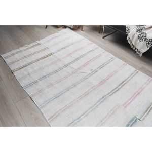พรมวินเทจขนาดใหญ่ 4.7x11.2 ฟุต (143x340 ซม.) พรมตุรกีลายจุดสีขาว - Product Image 5