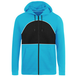 Pull à capuche à manches longues pour homme, ample, couleur unie, fermeture éclair, nouvelle collection automne hiver 2023 - Product Image 1