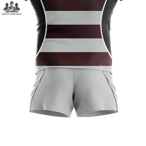 Ensembles d'uniformes de rugby pour hommes de haute qualité, personnalisés, imprimés par transfert thermique, respirants, à séchage rapide, 100% polyester - Product Image 4