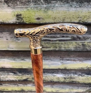 NEW SOLID ANTIQUE SOLID BRASS HANDLE WOODEN WALKING <b>STICK</b> CANE <b>VINTAGE</b> DESIGNER - Product Image 1