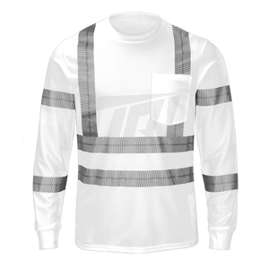 Conjunto de ropa de trabajo personalizable B2B, babero general de poliéster, camisa abotonada, cuello redondo con rayas reflectantes de tela impermeable - Product Image 3