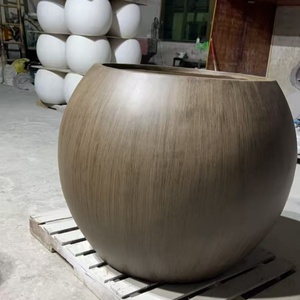 <span class=keywords><strong>Pot</strong></span> de jardinière en argile de magnésium Navire de sol sphérique innovant pour plantes de décoration de maison de luxe Grande pièce maîtresse d'affichage botanique - Product Image 2