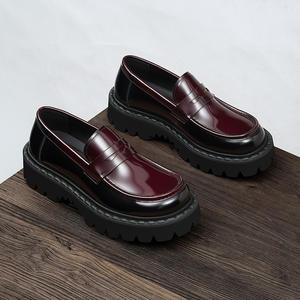 รองเท้าหนังแบบมีแถบยางยืดและส้นรองเท้าทนทานต่อการสึกหรอสำหรับผู้ชาย รองเท้าแบบทางการ - Product Image 5