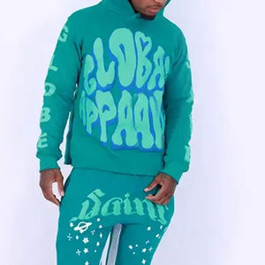 Conjunto de chándal para hombre, Sudadera con capucha y cremallera de dos piezas y pantalones para correr, ropa de gimnasio, ropa deportiva, traje de entrenamiento atlético, traje informal - Product Image 4