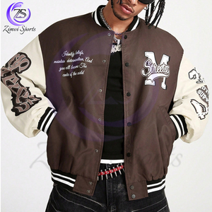 Vêtements d'extérieur légers hommes coupe ample impression numérique sortir graphique à manches longues Baseball College Baseball Varsity vestes - Product Image 2