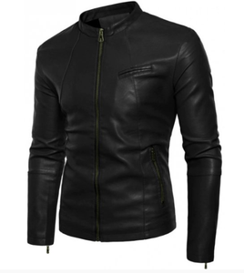 Chaqueta de cuero genuino para hombre, abrigo corto ajustado, chaqueta de cuero a la moda para hombre, chaqueta de cuero de alta calidad - Product Image 5