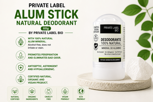 Desodorante Natural en Barra de Alumbre de Marca Privada 60g OEM |   Desodorante Mineral Vegano Orgánico |   España UE - Product Image 2
