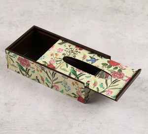 Luxury Design Resin Tissue Box Holder Standard Meena Work <b>Paper</b> Stand with Floral Pattern Cheap Price - Product Image 1