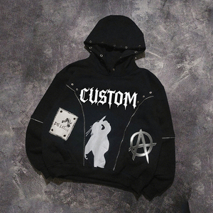 Fabricante Mayorista de Sudaderas con Capucha Unisex Extra Grandes con Estampado de Leopardo, Diseño Vintage de Hombros Caídos, Personalizadas OEM - Product Image 2