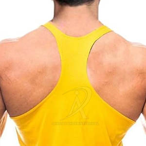 Prix d'usine Stringer de gymnastique pour hommes Stringer de gymnastique à séchage rapide pour hommes Stringers pour hommes avec logo personnalisé à vendre - Product Image 4