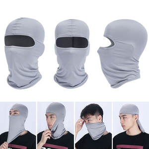 Prix bon marché de haute qualité hommes cagoule visage respirant couleur unie moto hommes noir Ski masques visage propre Logo cagoule personnalisée - Product Image 6