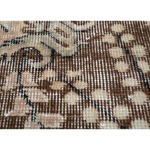 พรมขนสัตว์ถักมือสีน้ำตาลเบจวินเทจ รุ่น Pae-3220 ลายเหรียญรูปสี่เหลี่ยมผืนผ้า สำหรับตกแต่งบ้าน ห้องนั่งเล่น ทางเดิน ห้องวัยรุ่น - Product Image 3