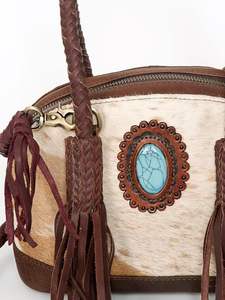 Sacs fourre-tout à franges en fourrure de vache à motifs occidentaux sac à main en mousse élégant cheveux sur peau sculpture usinée à la main nouveau Design sacs multi-usages - Product Image 4