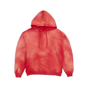 Sweat à capuche streetwear personnalisé, épais, de luxe, en 100% coton, uni, délavé au soleil, effet peinture pulvérisée déchirée, pour l'hiver, style décontracté - Product Image 1